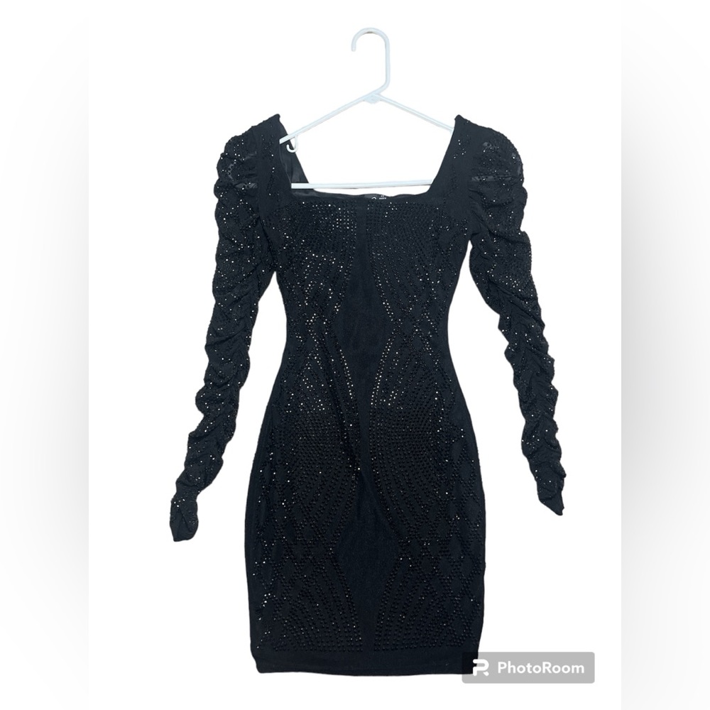 WINDSOR Yesenia Formal Rhinestone Mini Dress, xs black homecoming dress